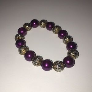 Beautiful Purple and Silver Bracelet.